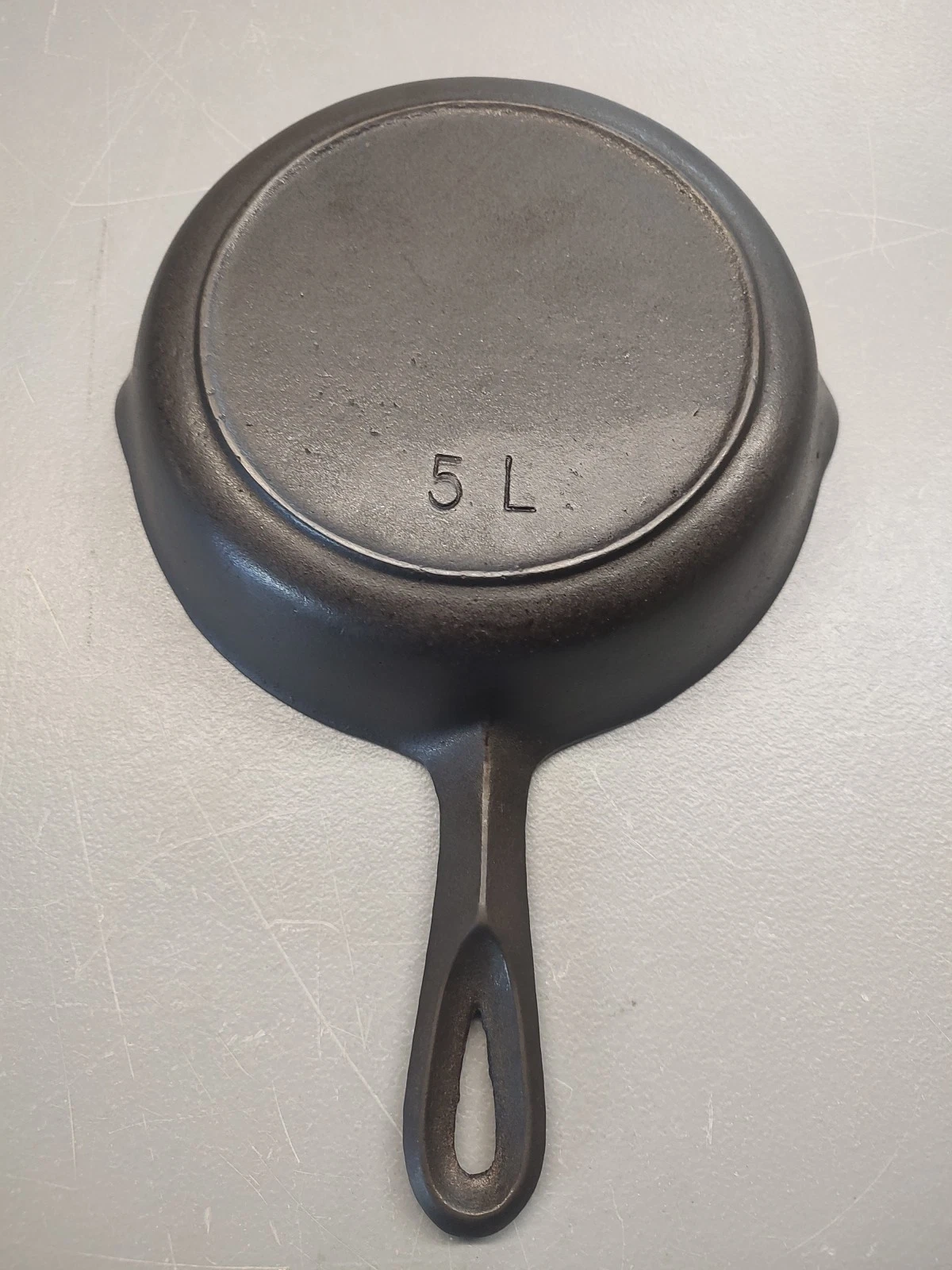Restored BSR Red Mountain # 5 L Cast Iron Skillet FLAT Super Nice! Sits Flat!