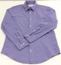 Mizzen  Main Leeward Men's Large Shirt Gingham Trim Fit Performance Multicolor
