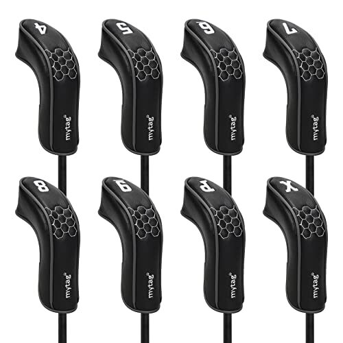 8PCS Golf Hybrid Iron Headcovers Set Long Hybrid Iron Covers for