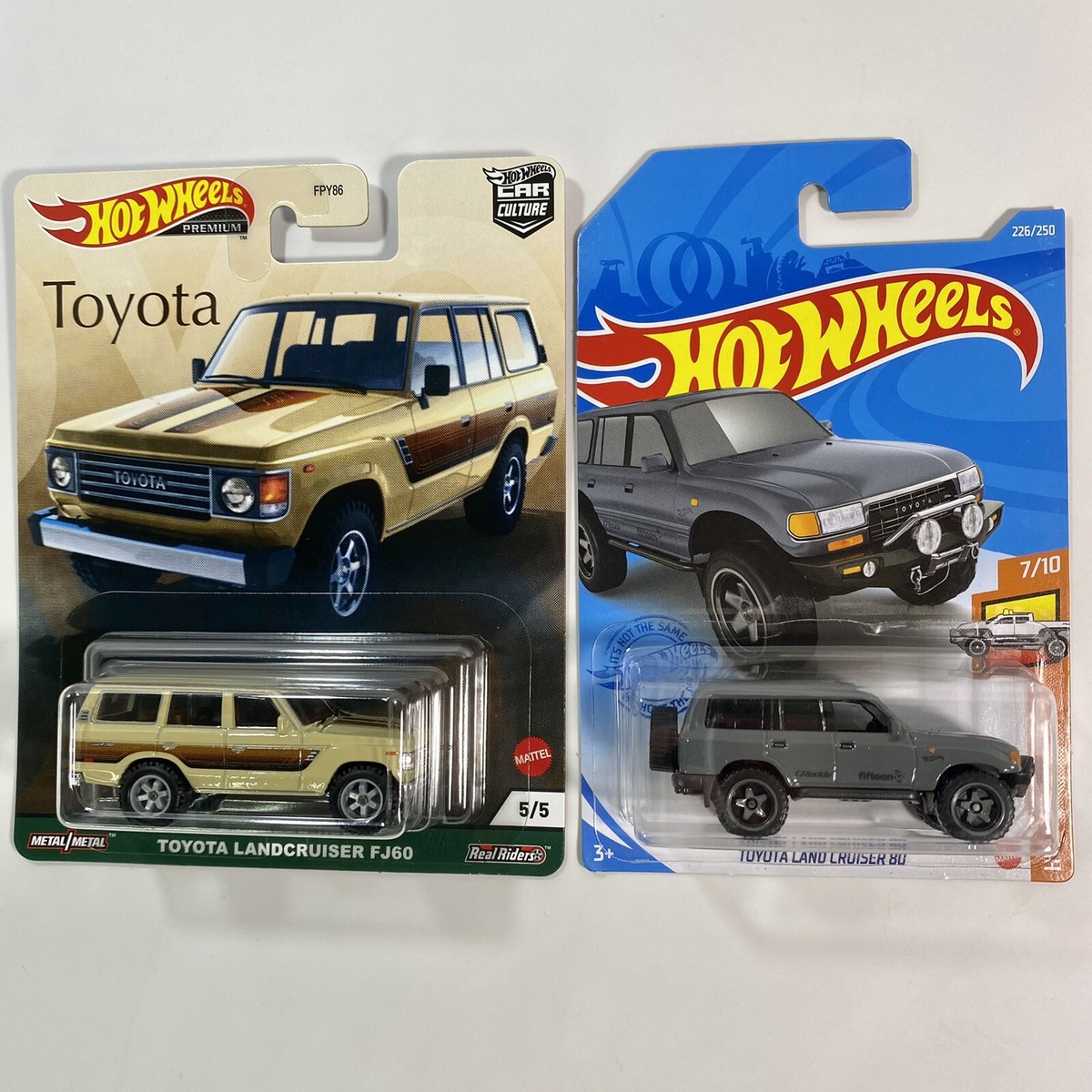 2021 Hot Wheels Int. Card Toyota Land Cruiser 80 1:64 & Toyota Car