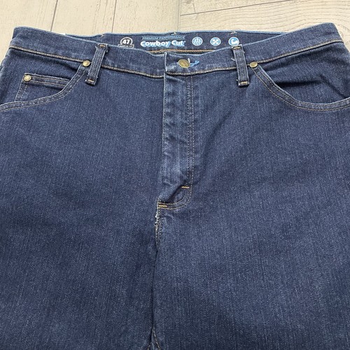 Wrangler Men's W34 x L36 Blue 47 Regular Fit Performance Cowboy Cut Jeans NWT - Picture 6 of 12