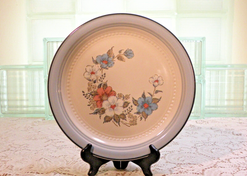 Plato de cena de cerámica Johaan Haviland de colección de 10,75 pulgadas ramo azul caprichoso - Imagen 2 de 8