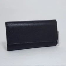 Mundi Black Wallet Credit Card Photo Receipts Coupons Cash Holder Safe Keeper