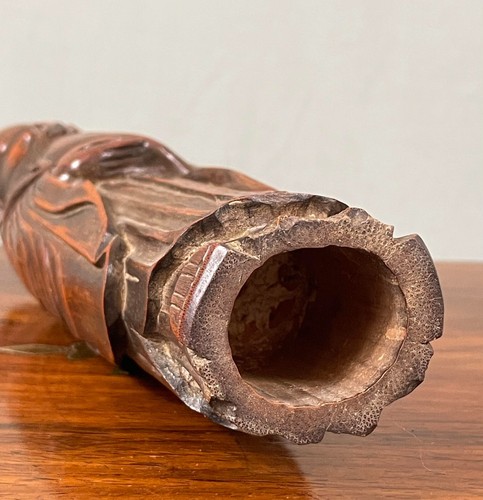 19th Century Carved Wood Deity Cao Guojiu - Picture 10 of 10