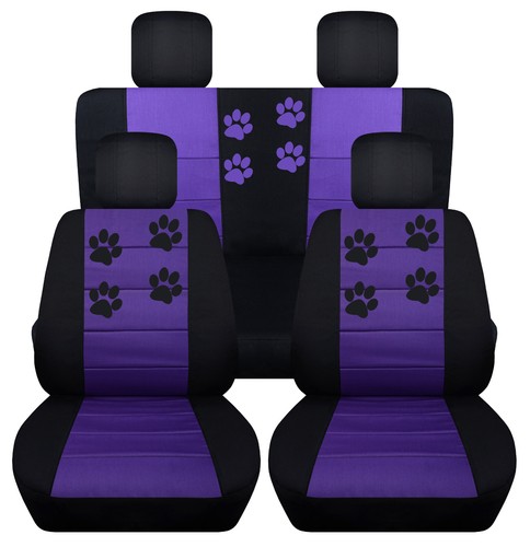 Cubiertas de asiento de coche delante + trasero de ajuste personalizado 2 tonos con estampados en las patas se adapta a VW Beetle 04-2018 - Imagen 18 de 23