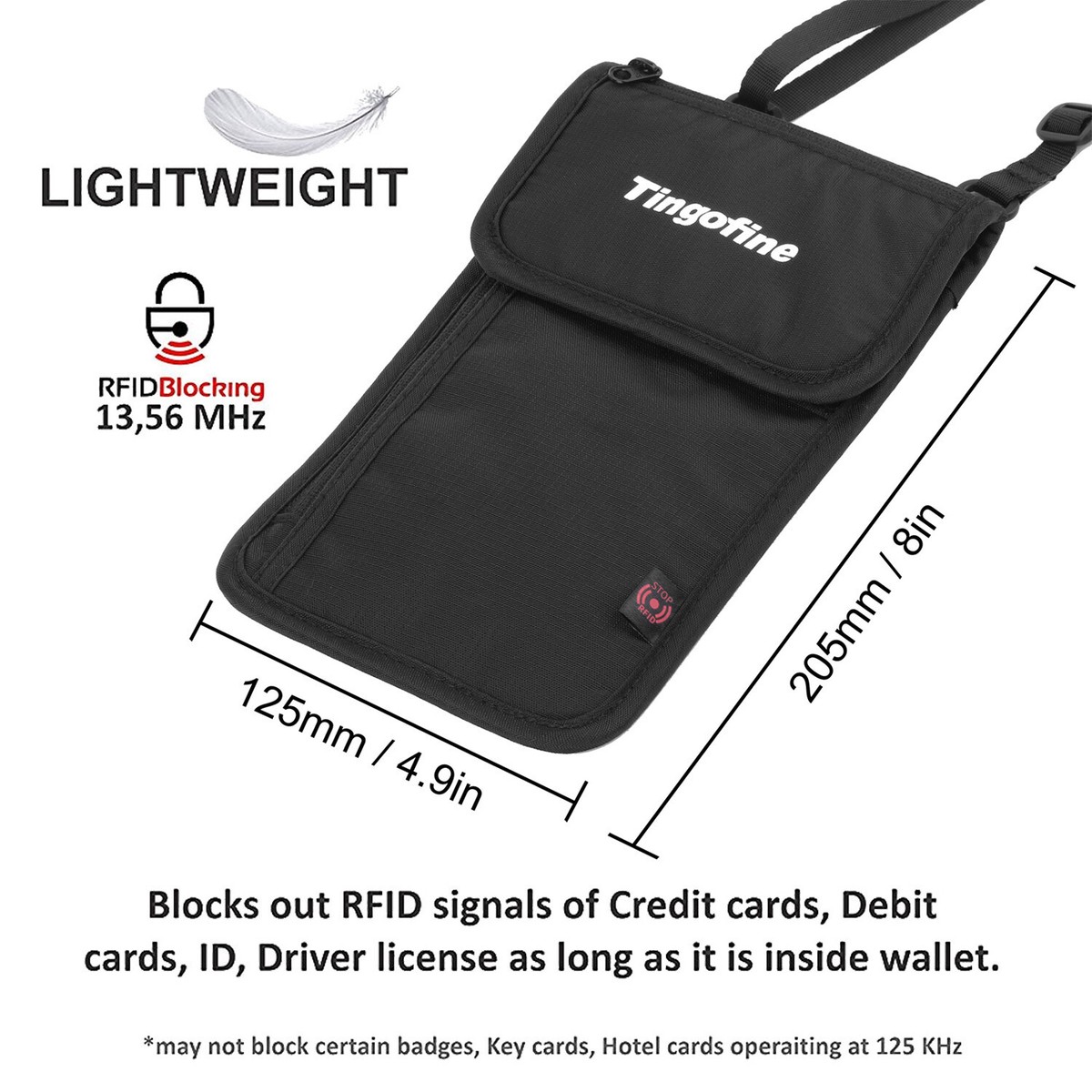 High-Tech RFID Blocking Large Wallet Cover Passport Holder for Men
