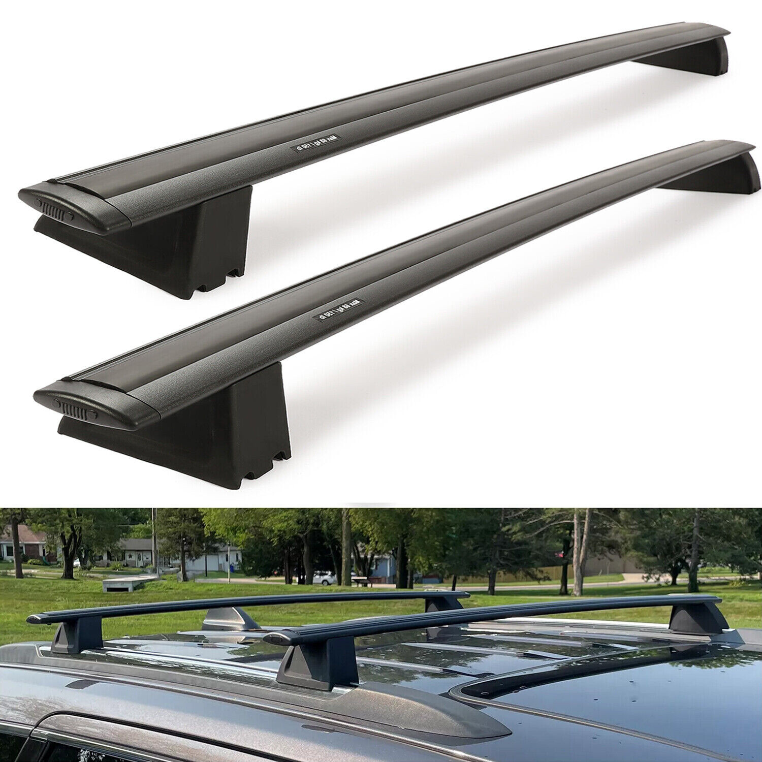 For Jeep Grand Cherokee 11-22 Roof Rack Cross Bars Luggage Carrier W/ Side Rails
