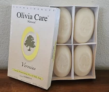 Olivia Care Natural Bath & Body Bar Verbena Verveine Soap 4pk. France. New - NOS