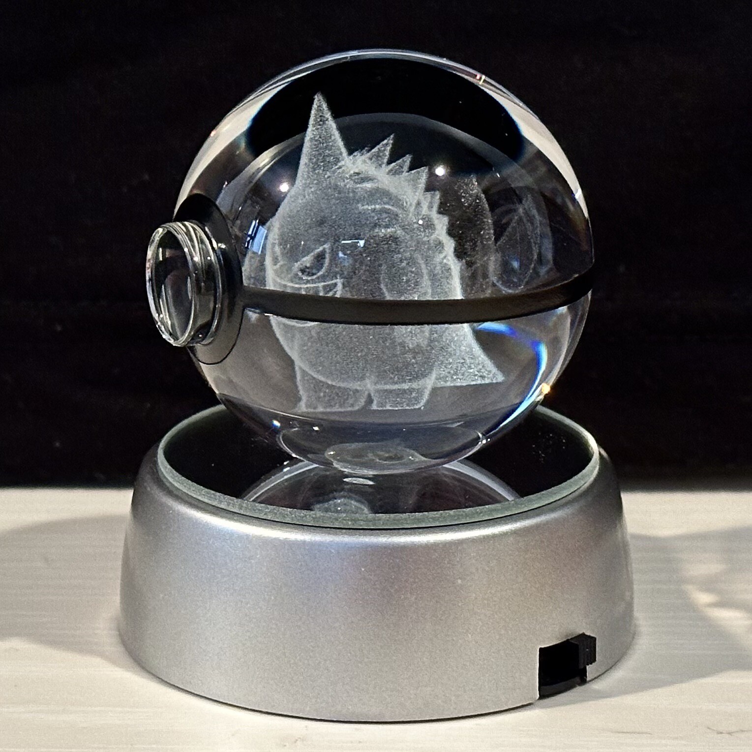Gengar Crystal ball 3D Laser Engraving Pokemon ポケモン クリスタルボール ライト eBay