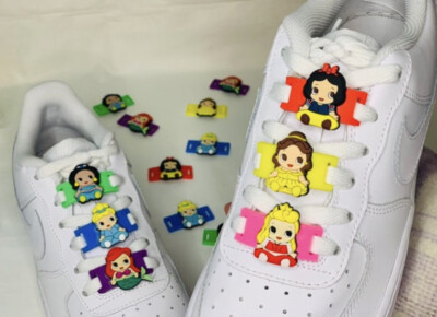 Neue Disney Prinzessinnen Schnallen Lace Locks Buckles Mädchen Kinder 2 Stüc
