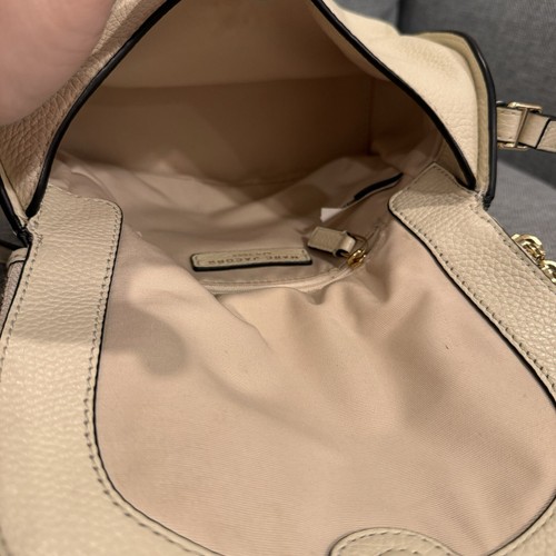 Marc Jacobs The Groove Mini Messenger Leather Crossbody Bag Purse Marshmallow - Picture 12 of 20