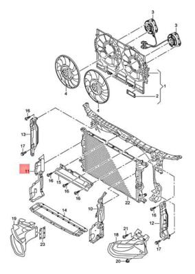 AUDI AUDI RS6RS6 PLUS AVANT QU. RS6 QUATTRO AIR GUIDE RIGHT 4G9121284H