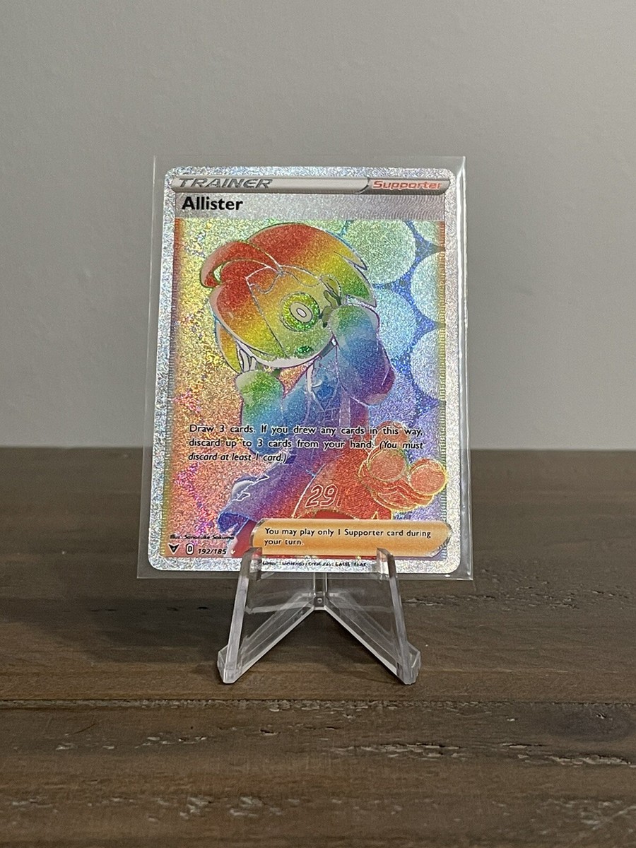 allister pokemon card rainbow POKMON GAME S8b 256/184 SR The item may be similar but not exactly the same as the image (e.g Allister Rainbow Gold Metal Pokemon