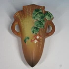 Roseville Art Pottery - Fuchsia Brown Wall Pocket 1282-8 - 8½ inches