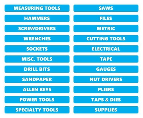 Toolbox Organizational Magnetic Rounded Labels By DCM Solutions - Picture 18 of 36