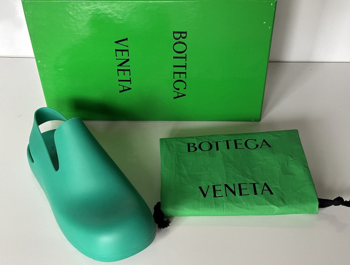 Bottega Veneta Matt Rubber Turquoise Sandals 8 US (41 Euro 