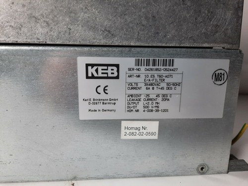 Homag Frequenzumrichter 07.F5.CBB-YA00 1,8kVA - Picture 6 of 6