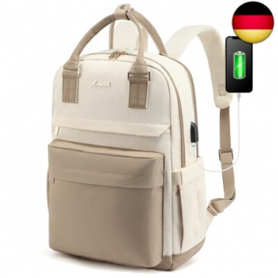 LOVEVOOK Rucksack Damen, 15,6 Zoll Laptop Schulrucksack Mädchen Teenager mit 