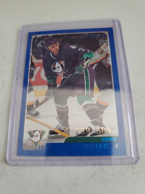2003-04 ADAM OATES TOPPS O-PEE-CHEE BLUE CARD. ANAHEIM MIGHTY DUCKS. 239/500.