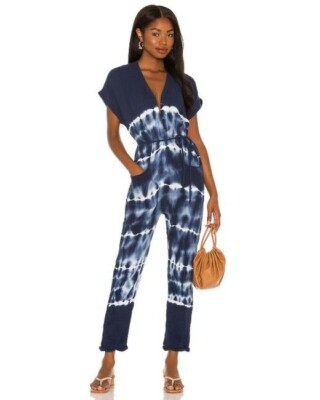 Young, Fabulous & Broke Lola Jumpsuit in Blue Wave XS NWT