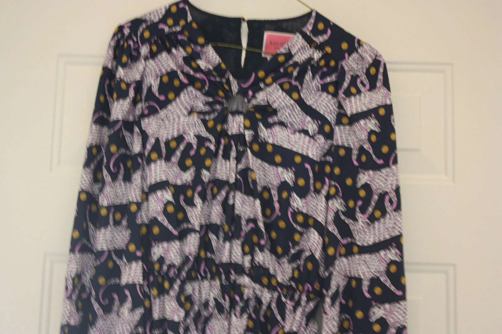 Abito donna Kate Spade New York Hot Springs pantera maculata Lng Slv taglia small S