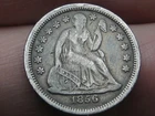 1856 P Seated Liberty Silver Dime- Philadelphia, Small Date, VF/XF Details