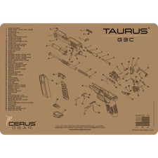 Taurus G3C Pro Armorers Premium Bench Cleaning Mat Cerus Gear FDE