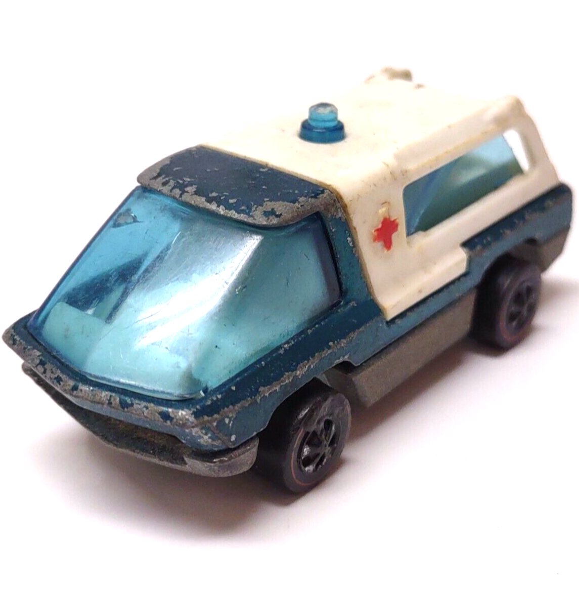 Hot Wheels Redline Heavy Weights Ambulance 1969 Aqua Made in Hong