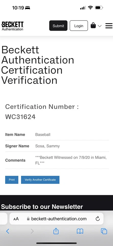 SAMMY SOSA AUTOGRAFIADO FIRMADO MLB BÉISBOL CHI CUBS "609 HR" BECKETT WC31624 Foto 3 de 3