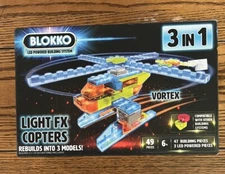 Building Blocks LED Powered - Light FX Copters by Blokko - Rebuild into 3 Models