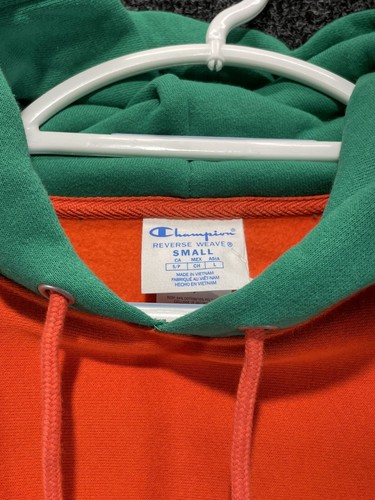 Champion Karotten Herren Größe kleiner Hoodie schwer dick warm orange Jacke - Bild 7 von 7