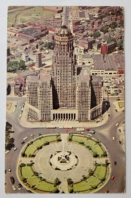 Postcard Buffalo City Hall & McKinley Monument New York Posted 1956