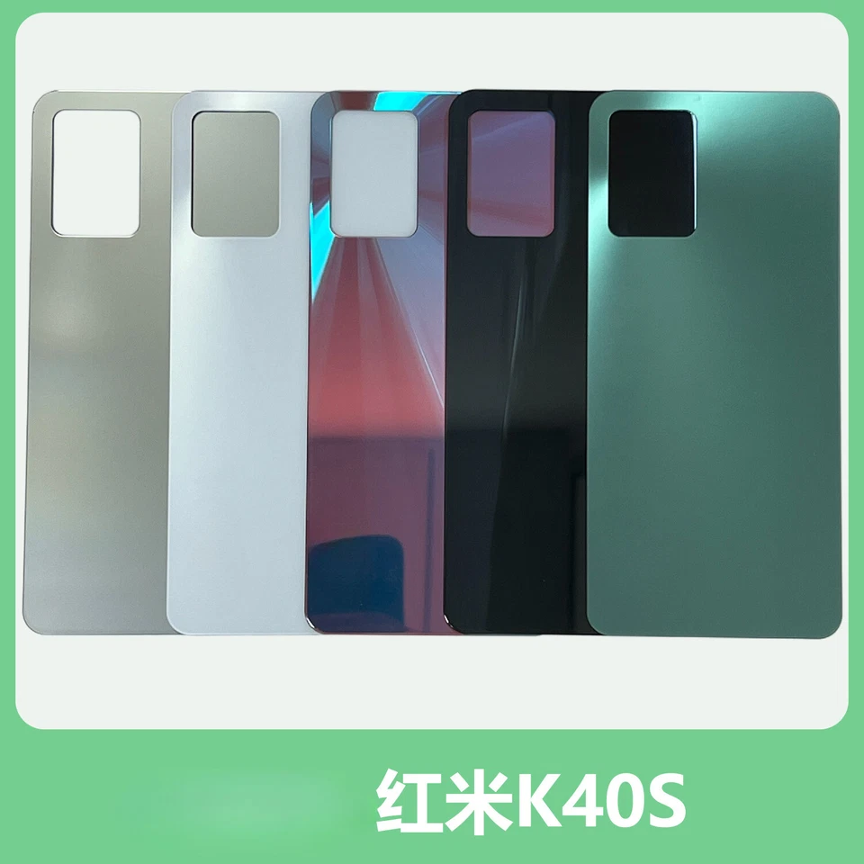 Para Xiaomi Redmi K40S Trasera Batería Cubierta Puerta Cristal Carcasa Repuesto Foto 2 de 2