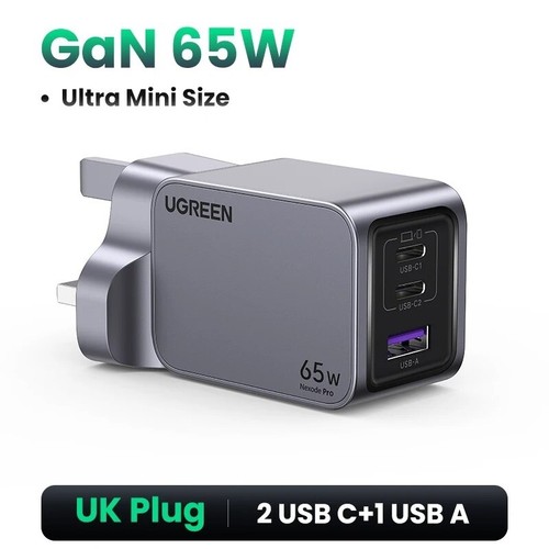 UGREEN 65W GaN Nexode Pro Fast Charger PD3.1 USB C QC4.0 For iPhone 15 14 Laptop - Picture 9 of 12