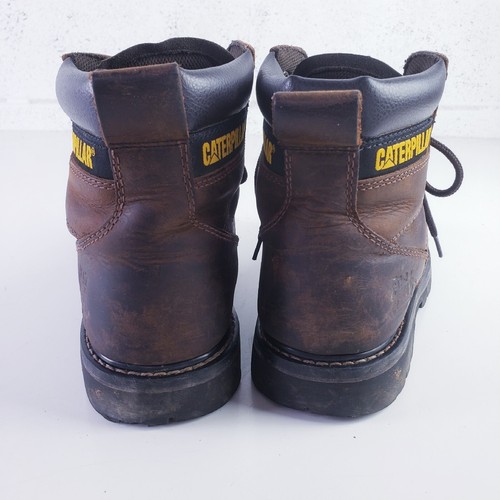 Caterpillar Men's 8.5 WIDE Second Shift Soft Toe 6" Work Boot Brown Leather - Picture 4 of 10
