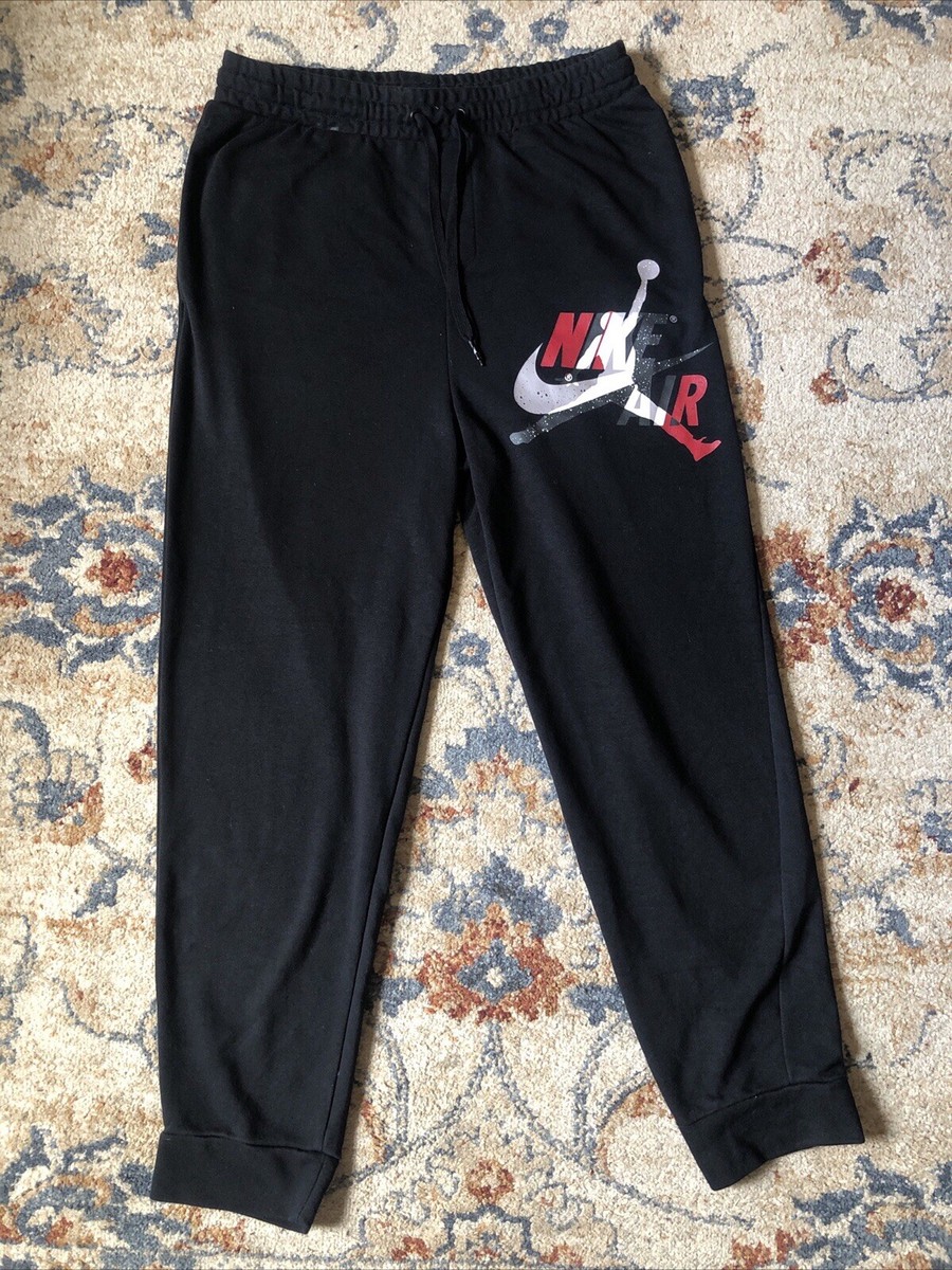 Men's Jordan Black Jumpman Classics Fleece Pants Size Large | eBay