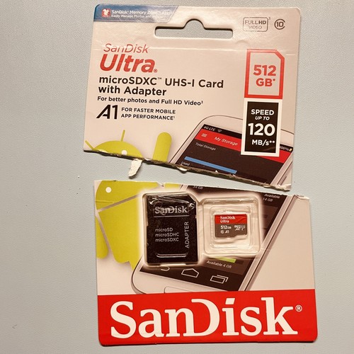 SanDisk Ultra 512GB Class 10 - SDXC Memory Card - SDSQUA4-512G-GN6MA