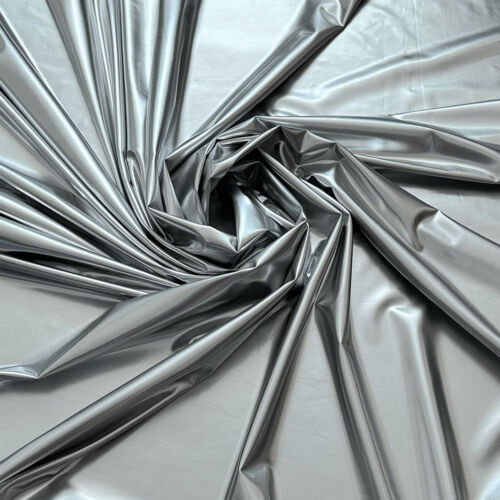 SHINY 4-WAY STRETCH SPANDEX PVC VINYL PLEATHER FABRIC GOTHIC FETISH CLOTHING 54" - Picture 10 of 196