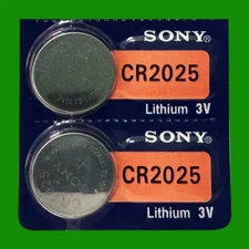 SONY CR2025 LITHIUM 3V BATTERY - 2 Pcs