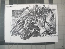 storyboard vintage années 80 Aliens film LA Effects production 1ère génération copie d'occasion 53G