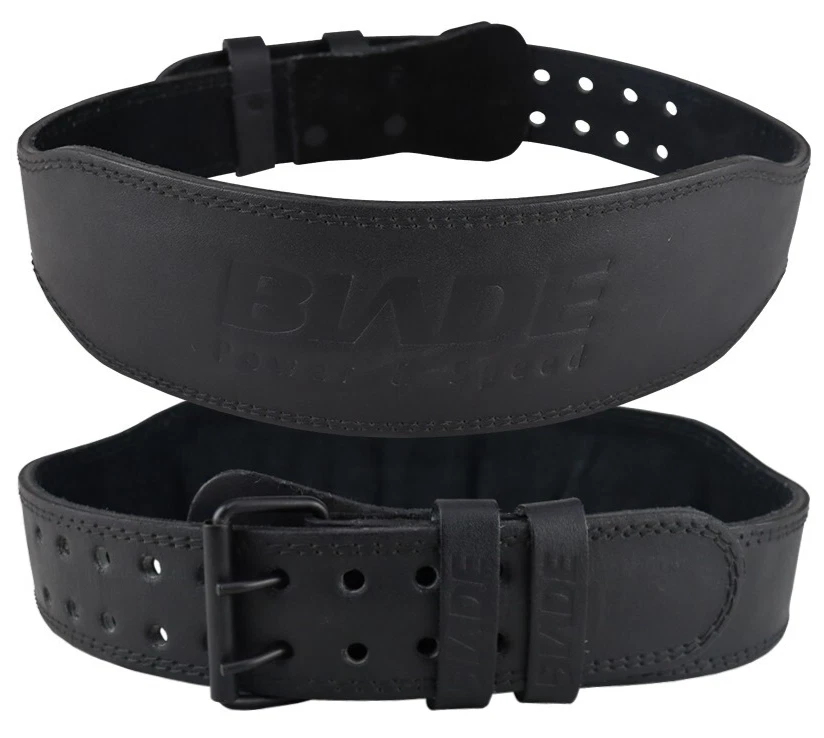 Cintura di sollevamento pesi Doppio supporto posteriore 5 Ampia cintura in neoprene blu - Italia