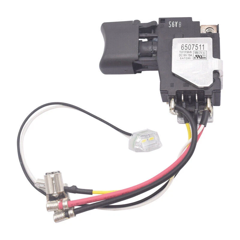 Interruptor Makita 6507511 TG573FSB-8V DC18V 15A original 1 pieza Foto 2 de 3