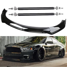 Front Bumper Lip Body Kit Spoiler Splitter Glossy Black For Dodge Charger R/T GT