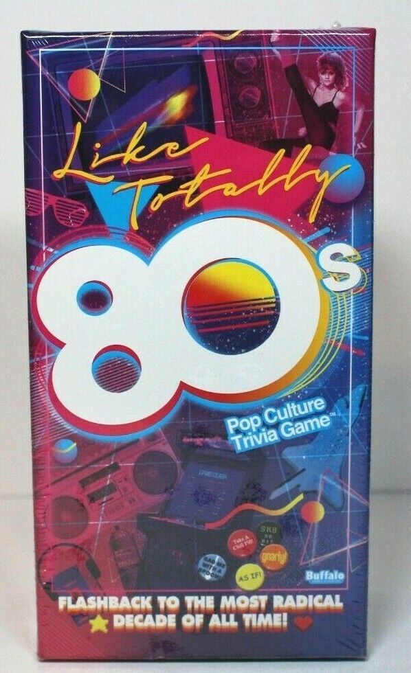 LIKE TOTALLY 80's Pop Culture Flashback Trivia Questions - Brand New