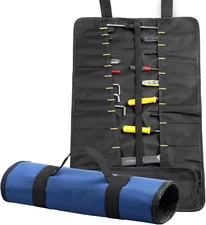 22 Pocket Tool Bag Canvas Wrench Roll up Pouch/Screwdriver Pliers Roller Compart