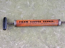Vintage Fram Sludge Syphon Oil Filter Collectible Display Piece