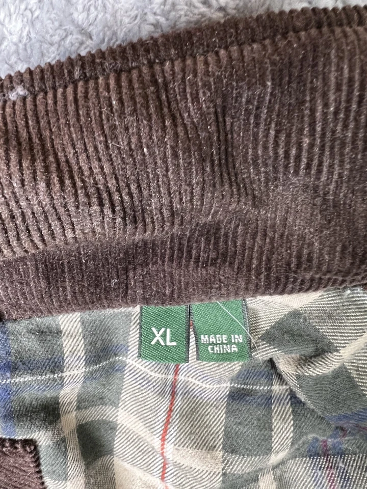 Chaleco de Lona de Cera Orvis Para Hombres Botones Marrón Chaleco Línea Pana Exterior Talla XL Foto 2 de 4