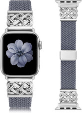 Braided Stretchy Band with Magnetic Clasp for Apple Watch Bands Women Men