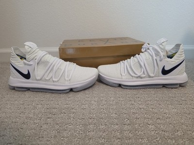 NIKE ZOOM KD 10 X Sz 11 AUTHENTIC GOLDEN STATE WARRIORS KDX KD10 White Durant