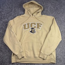 UCF Knights Sweatshirt Mens Large Gold NCAA Football Champion Hoodie Pullover